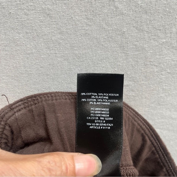 Sunday Best Aritzia Velour Brown Jogger Pants Sz M - Picture 6 of 9